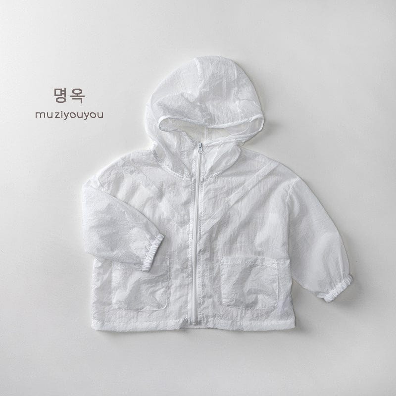 ショートコート・ジャケット・ジャンパー White / 80cm 薄手フーディージッパーサマージャケット【mh0010458】