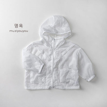 ショートコート・ジャケット・ジャンパー White / 80cm 薄手フーディージッパーサマージャケット【mh0010458】