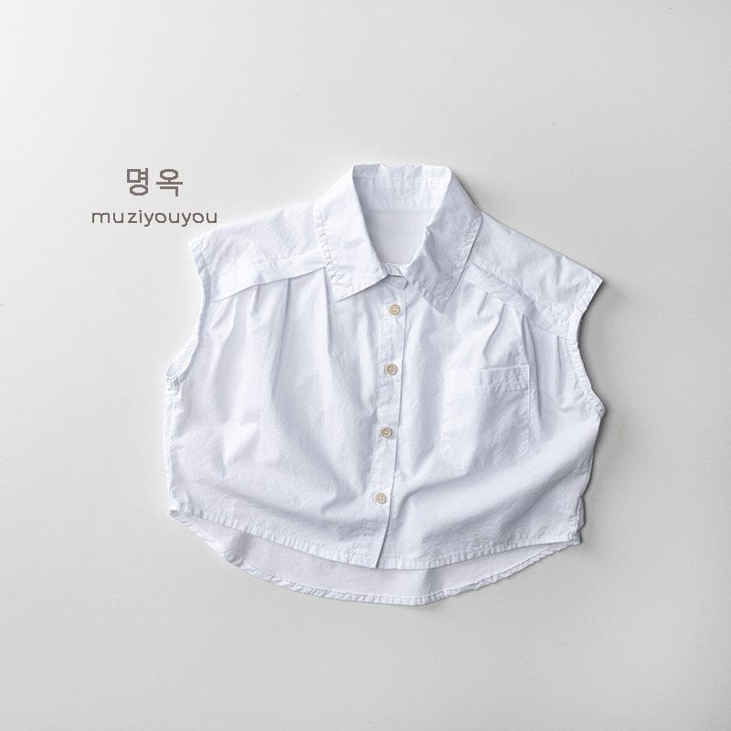 タンクトップ・キャミソール・ノースリーブトップス White / 80cm シンプルノースリーブシャツ【mh0010466】