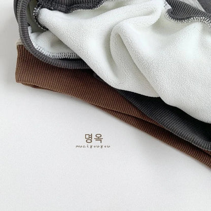 長袖Tシャツ キッズトップス 裏フリースボーダー長袖スウェットシャツ 2カラー【mh0007586】