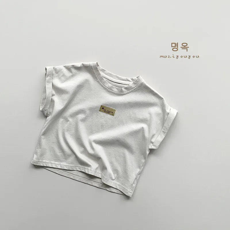 半袖Tシャツ Apricot / 12M  80CM キッズトップス 半袖Tシャツ シンプルベーシック 2カラー【mh0005547】