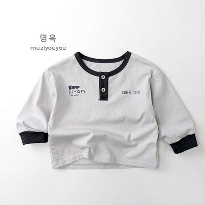 長袖Tシャツ Beige Gray / 80cm Personalized Versatile T-Shirt 長袖Tシャツ【mh0012027】