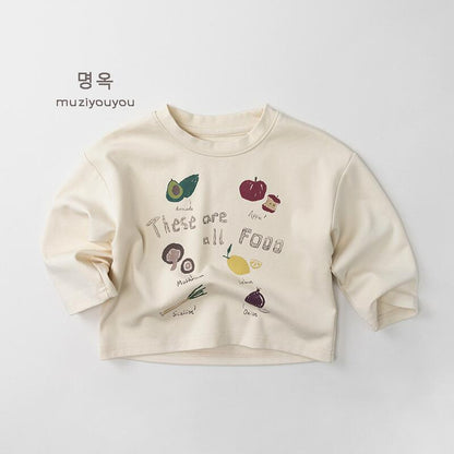 長袖Tシャツ Beige White / 80cm Versatile Long Sleeve T-Shirt 長袖Tシャツ【mh0012032】