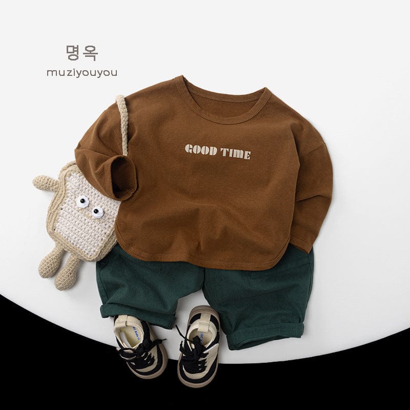 長袖Tシャツ GOOD TIMEロゴプリント長袖Tシャツ【mh0010864】