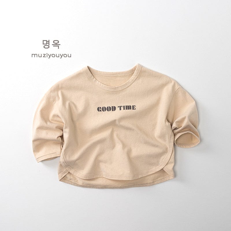 長袖Tシャツ GOOD TIMEロゴプリント長袖Tシャツ【mh0010864】