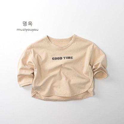 長袖Tシャツ GOOD TIMEロゴプリント長袖Tシャツ【mh0010864】