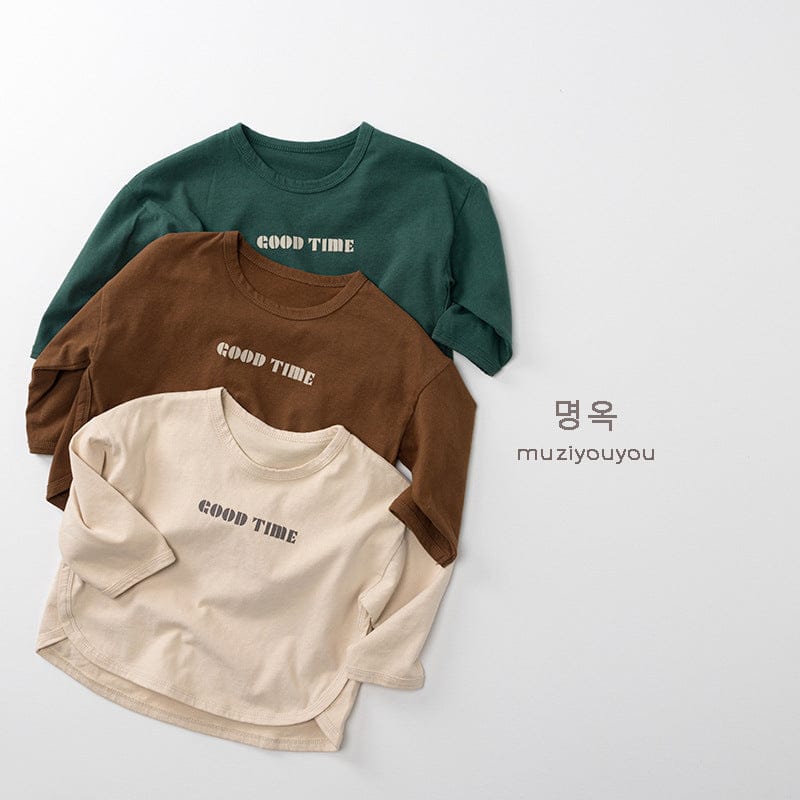 長袖Tシャツ GOOD TIMEロゴプリント長袖Tシャツ【mh0010864】