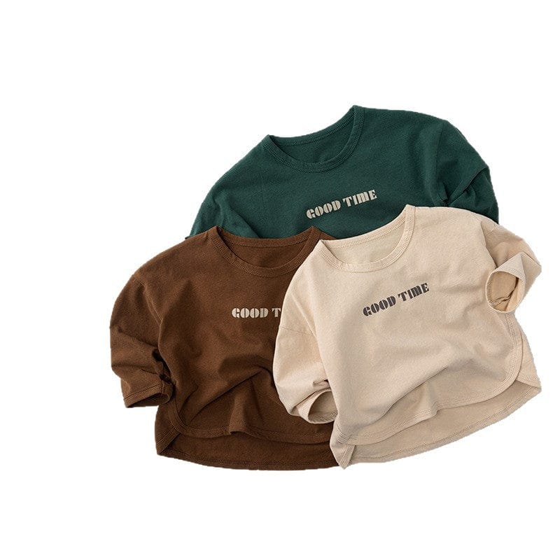 長袖Tシャツ GOOD TIMEロゴプリント長袖Tシャツ【mh0010864】