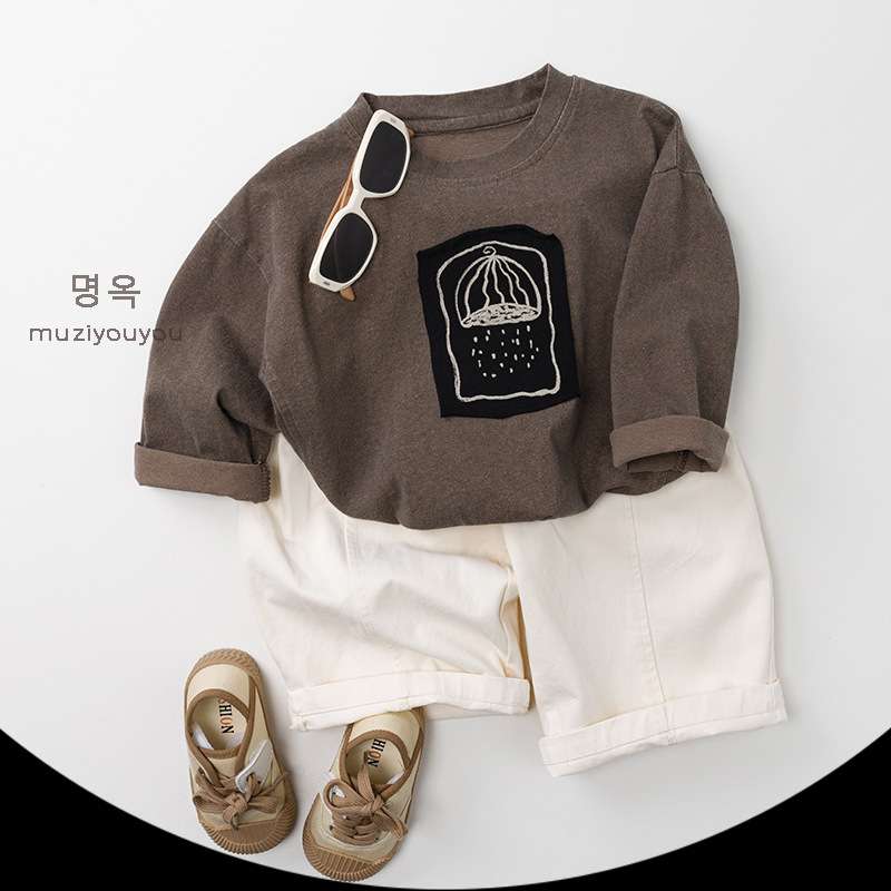 長袖Tシャツ Pure Cotton Versatile T-Shirt コットン 長袖 Tシャツ【mh0012014】