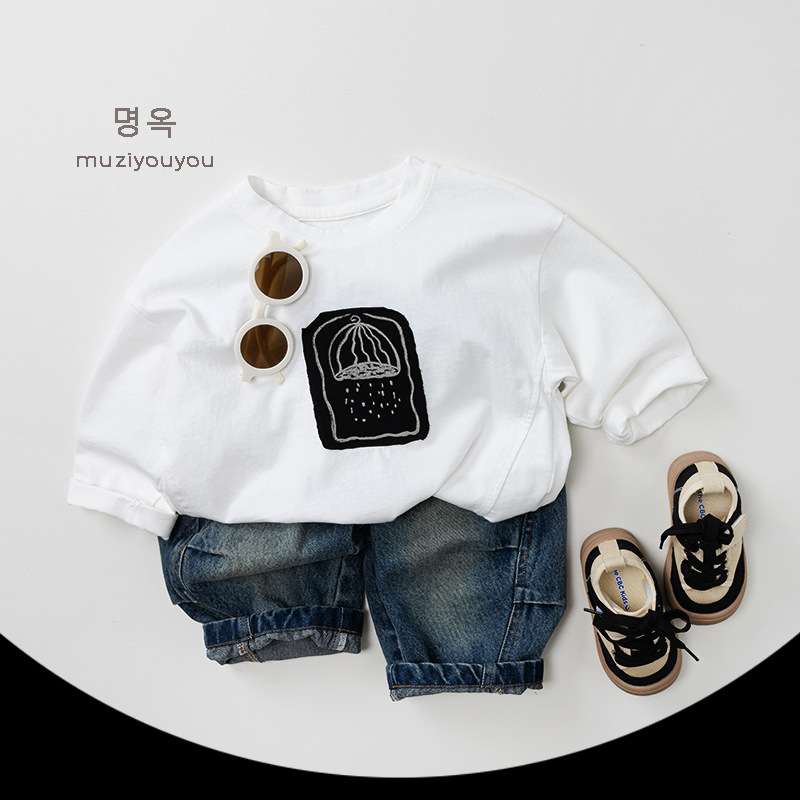 長袖Tシャツ Pure Cotton Versatile T-Shirt コットン 長袖 Tシャツ【mh0012014】