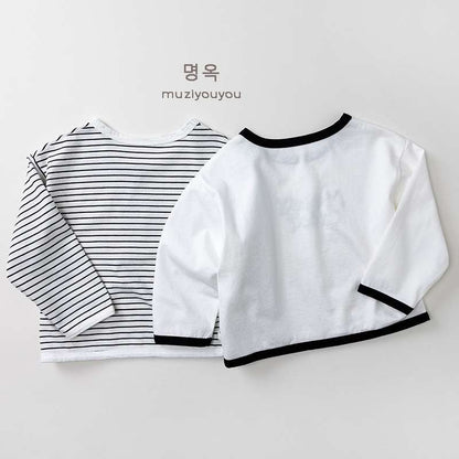 T Striped Cotton Long Sleeve T-Shirt ボーダーTシャツ【mh0012030】