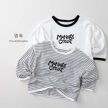 T Striped Cotton Long Sleeve T-Shirt ボーダーTシャツ【mh0012030】