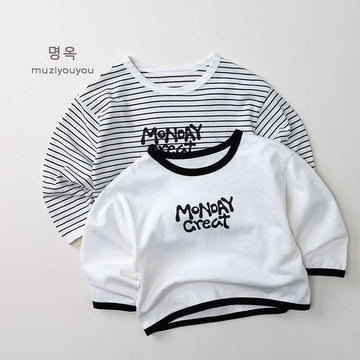 T Striped Cotton Long Sleeve T-Shirt ボーダーTシャツ【mh0012030】