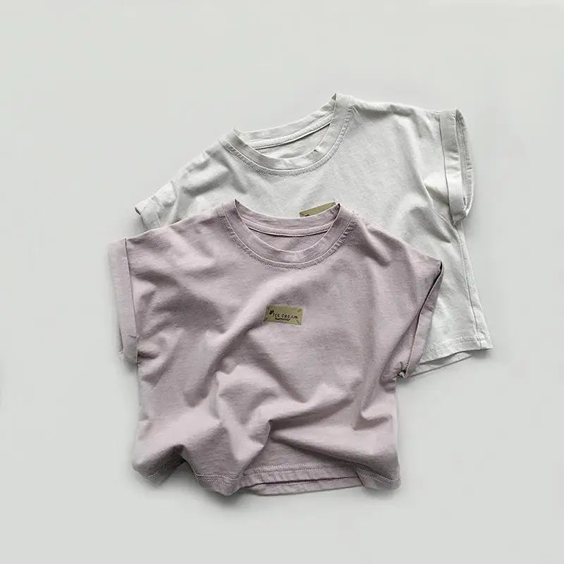 半袖Tシャツ キッズトップス 半袖Tシャツ シンプルベーシック 2カラー【mh0005547】