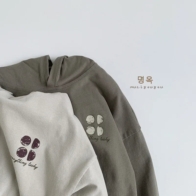 長袖Tシャツ キッズトップス ロゴプリントフーディ長袖Tシャツ【mh0008851】