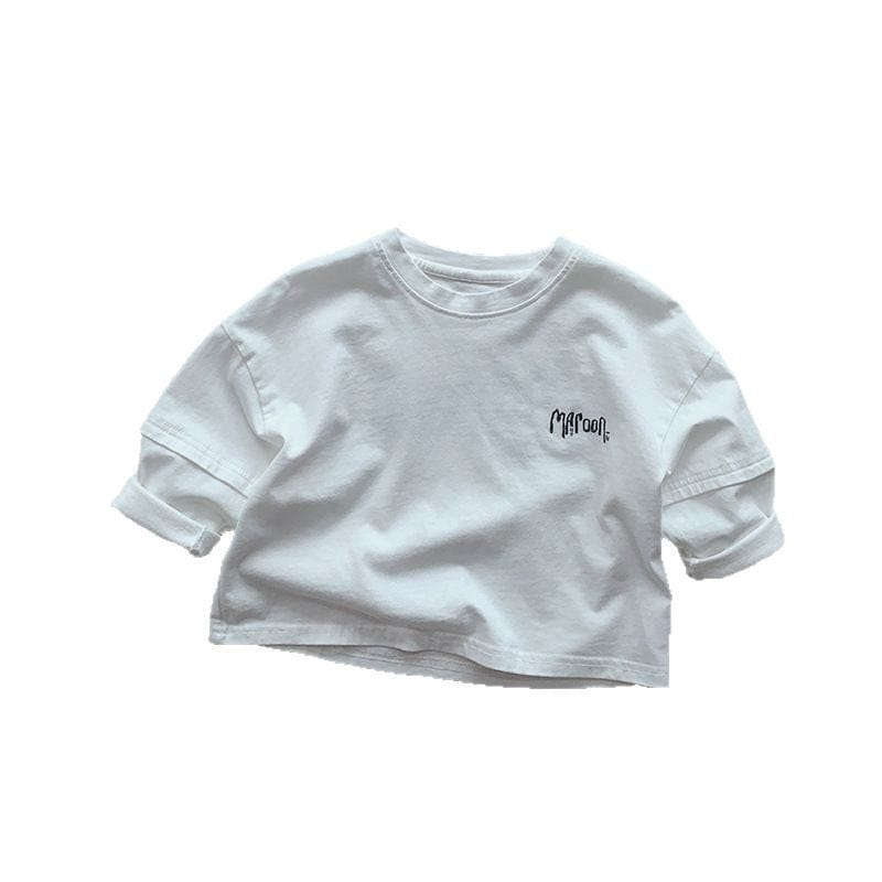 長袖Tシャツ ドロップショルダープリント長袖Tシャツ【mh0009580】