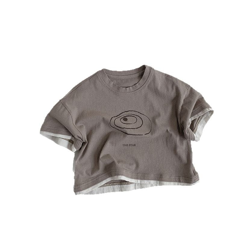 半袖Tシャツ 半袖コットンプリントTシャツ【mh0009582】