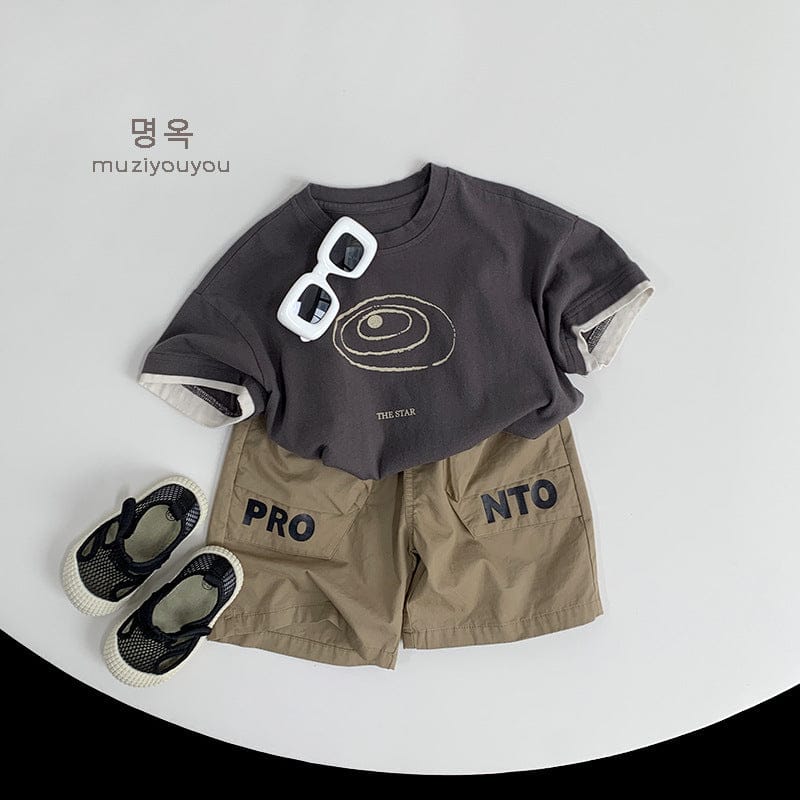 半袖Tシャツ 半袖コットンプリントTシャツ【mh0009582】