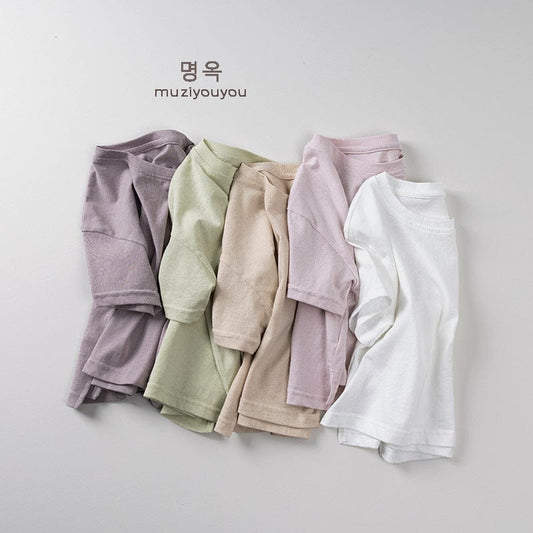 半袖Tシャツ サイドスリットシンプル半袖Tシャツ【mh0009802】