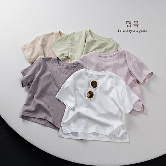 半袖Tシャツ サイドスリットシンプル半袖Tシャツ【mh0009802】