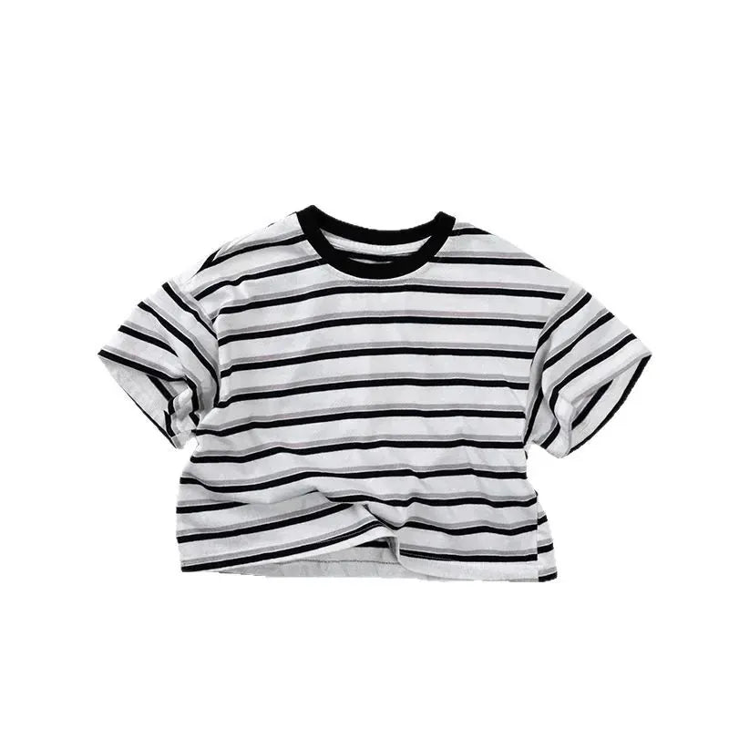 半袖Tシャツ レトロボーダー半袖Tシャツ【mh0009809】