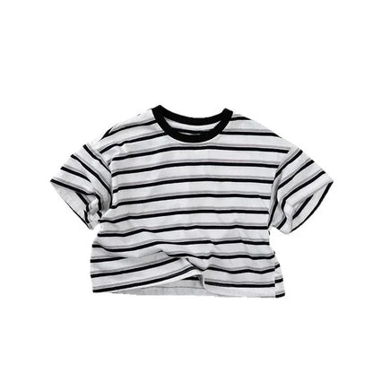 半袖Tシャツ レトロボーダー半袖Tシャツ【mh0009809】