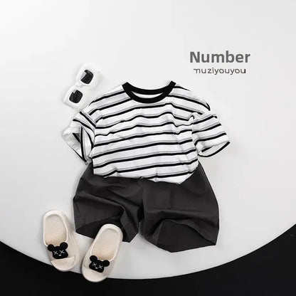 半袖Tシャツ レトロボーダー半袖Tシャツ【mh0009809】