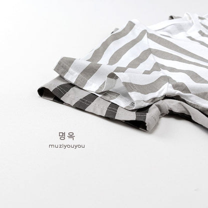 半袖Tシャツ ストライプ半袖Tシャツ【mh0010463】