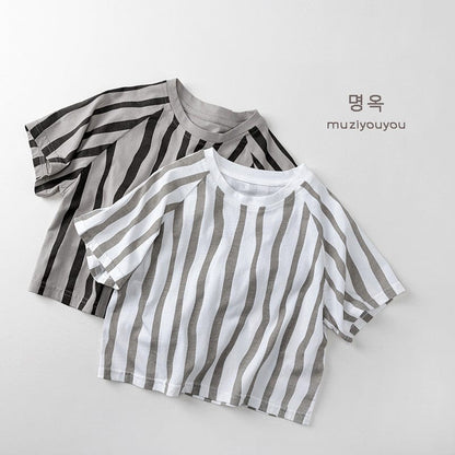 半袖Tシャツ ストライプ半袖Tシャツ【mh0010463】