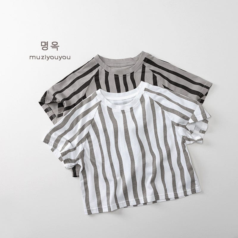 半袖Tシャツ ストライプ半袖Tシャツ【mh0010463】