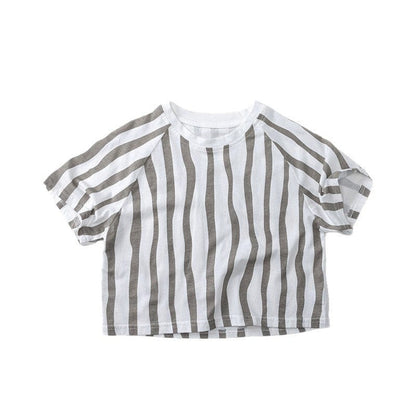 半袖Tシャツ ストライプ半袖Tシャツ【mh0010463】