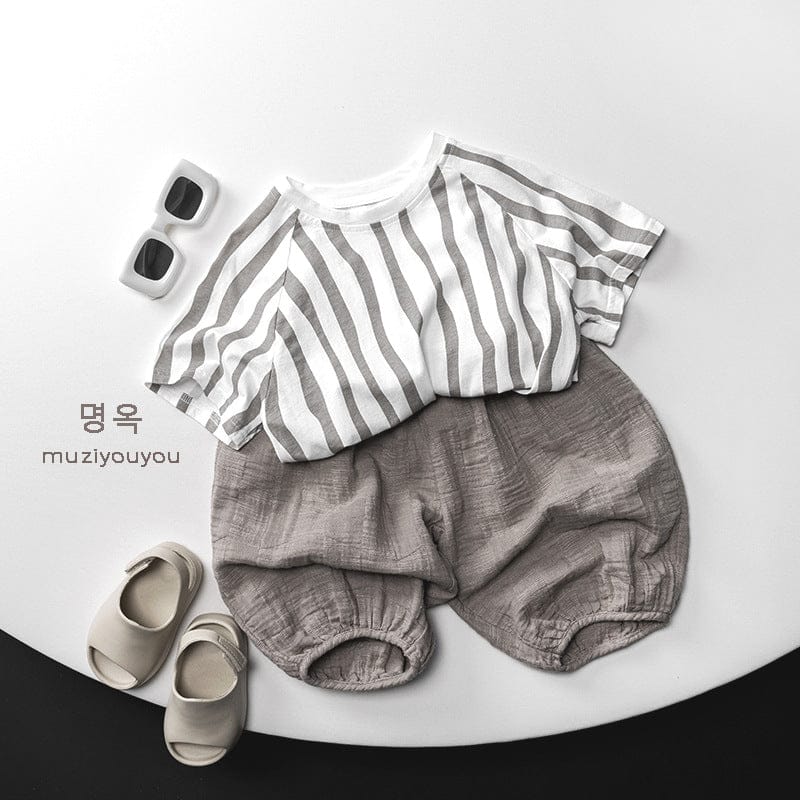 半袖Tシャツ ストライプ半袖Tシャツ【mh0010463】