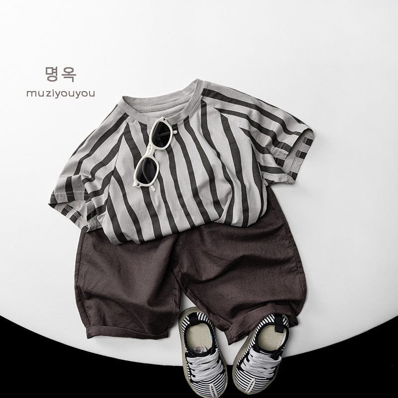 半袖Tシャツ ストライプ半袖Tシャツ【mh0010463】