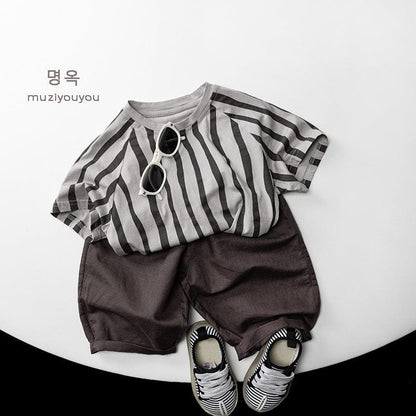 半袖Tシャツ ストライプ半袖Tシャツ【mh0010463】