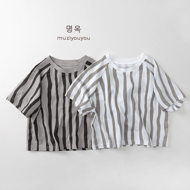 半袖Tシャツ ストライプ半袖Tシャツ【mh0010463】