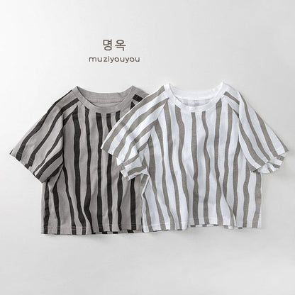 半袖Tシャツ ストライプ半袖Tシャツ【mh0010463】