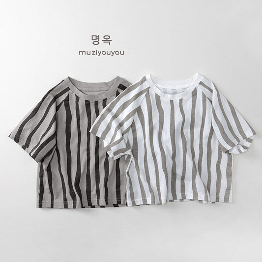 半袖Tシャツ ストライプ半袖Tシャツ【mh0010463】