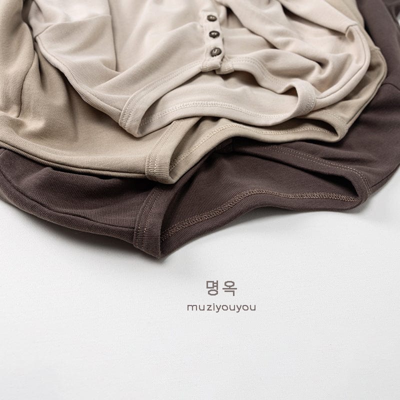 長袖Tシャツ ヘンリーネックデイリー長袖Tシャツ【mh0010872】