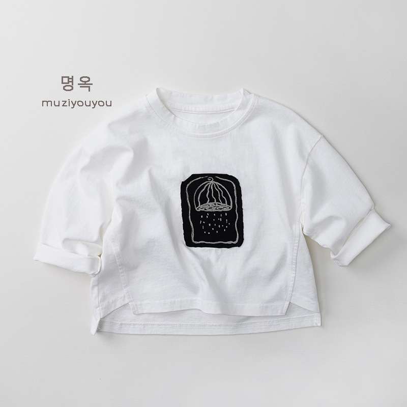 長袖Tシャツ White / 80cm Pure Cotton Versatile T-Shirt コットン 長袖 Tシャツ【mh0012014】