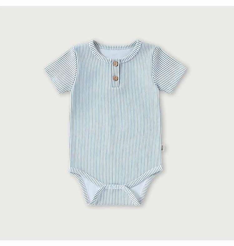 Nautical Casual One-piece ヨット ストライプ 半袖ロンパース【mh0012769】 Beitaoya 半袖ロンパース