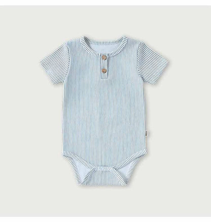 Nautical Casual One-piece ヨット ストライプ 半袖ロンパース【mh0012769】 Beitaoya 半袖ロンパース