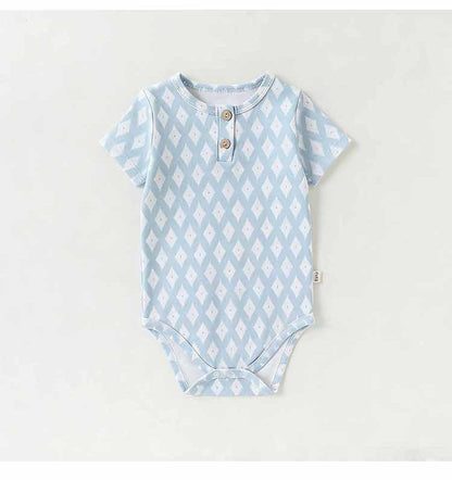 Nautical Casual One-piece ヨット ストライプ 半袖ロンパース【mh0012769】 Beitaoya 半袖ロンパース