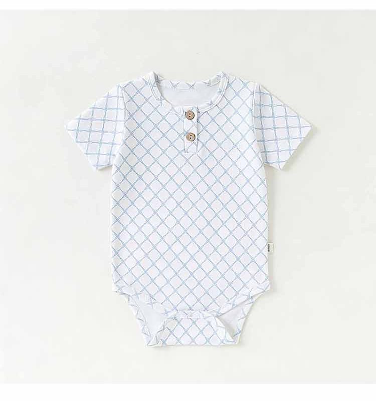 Nautical Casual One-piece ヨット ストライプ 半袖ロンパース【mh0012769】 Beitaoya 半袖ロンパース