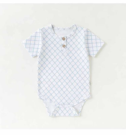 Nautical Casual One-piece ヨット ストライプ 半袖ロンパース【mh0012769】 Beitaoya 半袖ロンパース