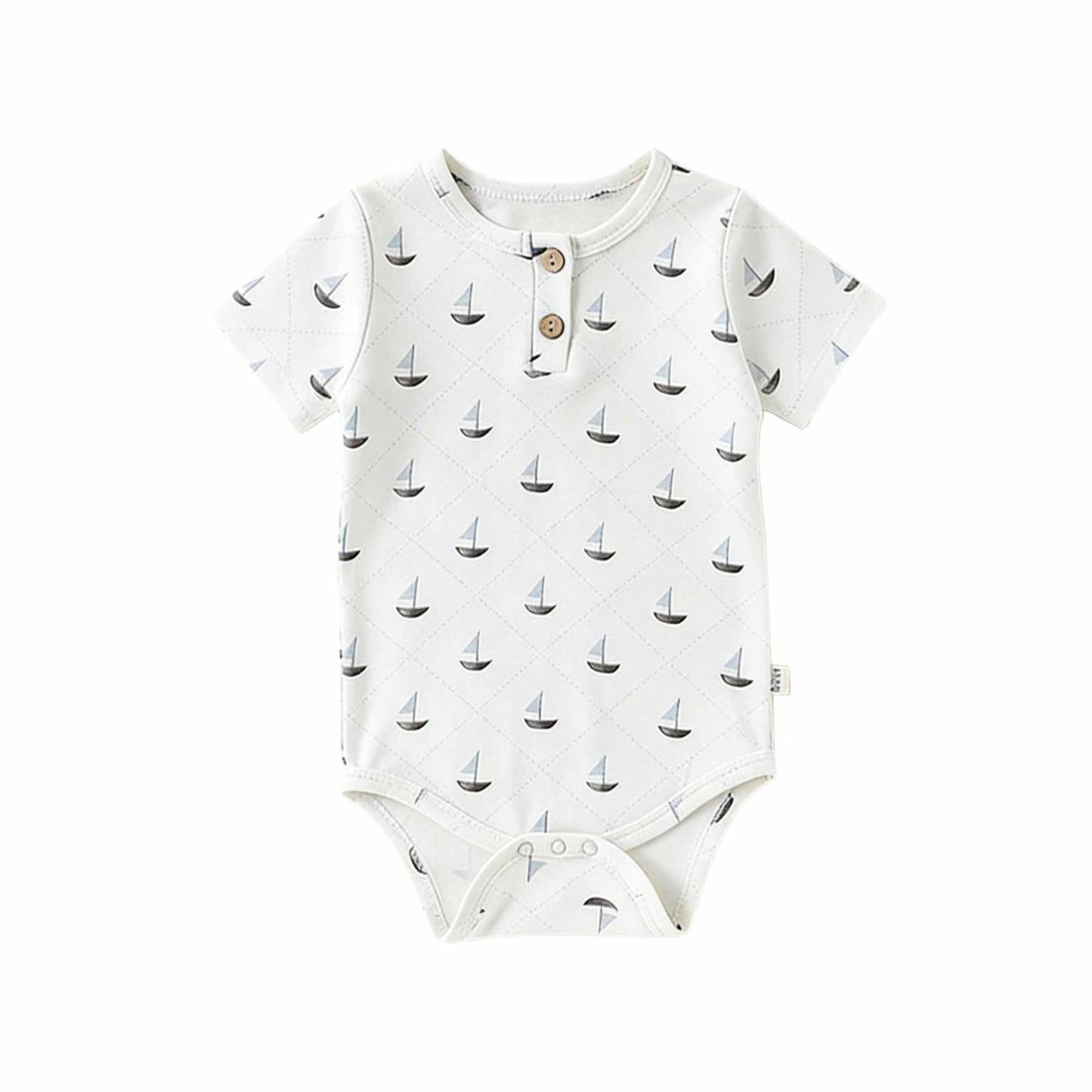 Nautical Casual One-piece ヨット ストライプ 半袖ロンパース【mh0012769】 Small sailboat / 66cm Beitaoya 半袖ロンパース