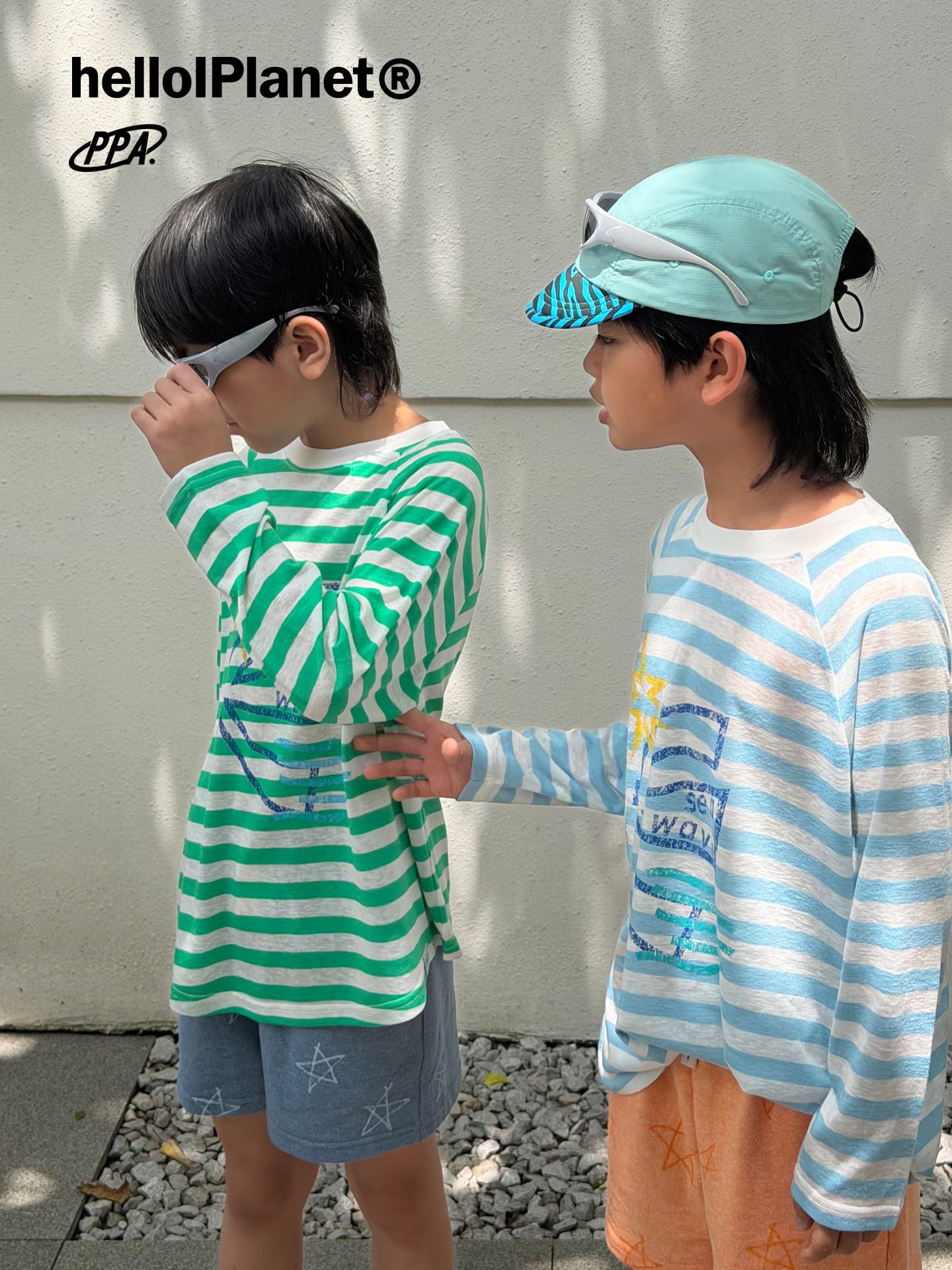 Nautical Sun-Protection Striped Raglan Tee ボーダー 長袖Tシャツ【mh0013623】 ppapa 長袖Tシャツ