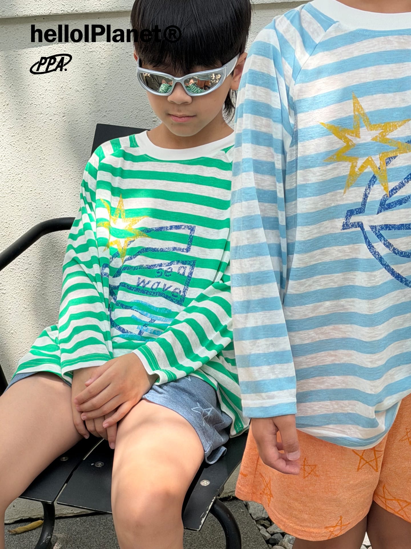 Nautical Sun-Protection Striped Raglan Tee ボーダー 長袖Tシャツ【mh0013623】 ppapa 長袖Tシャツ