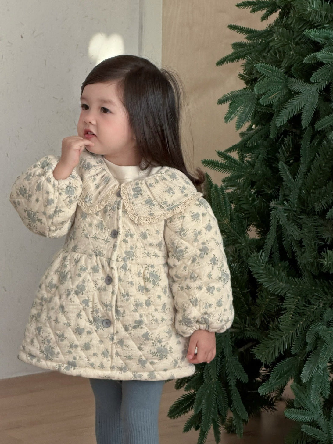 ショートコート・ジャケット・ジャンパー フリルビッグカラーAラインジャケット キルトコート【mh0011928】