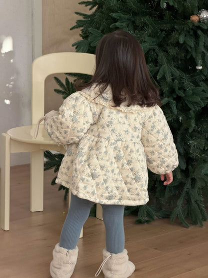 ショートコート・ジャケット・ジャンパー フリルビッグカラーAラインジャケット キルトコート【mh0011928】