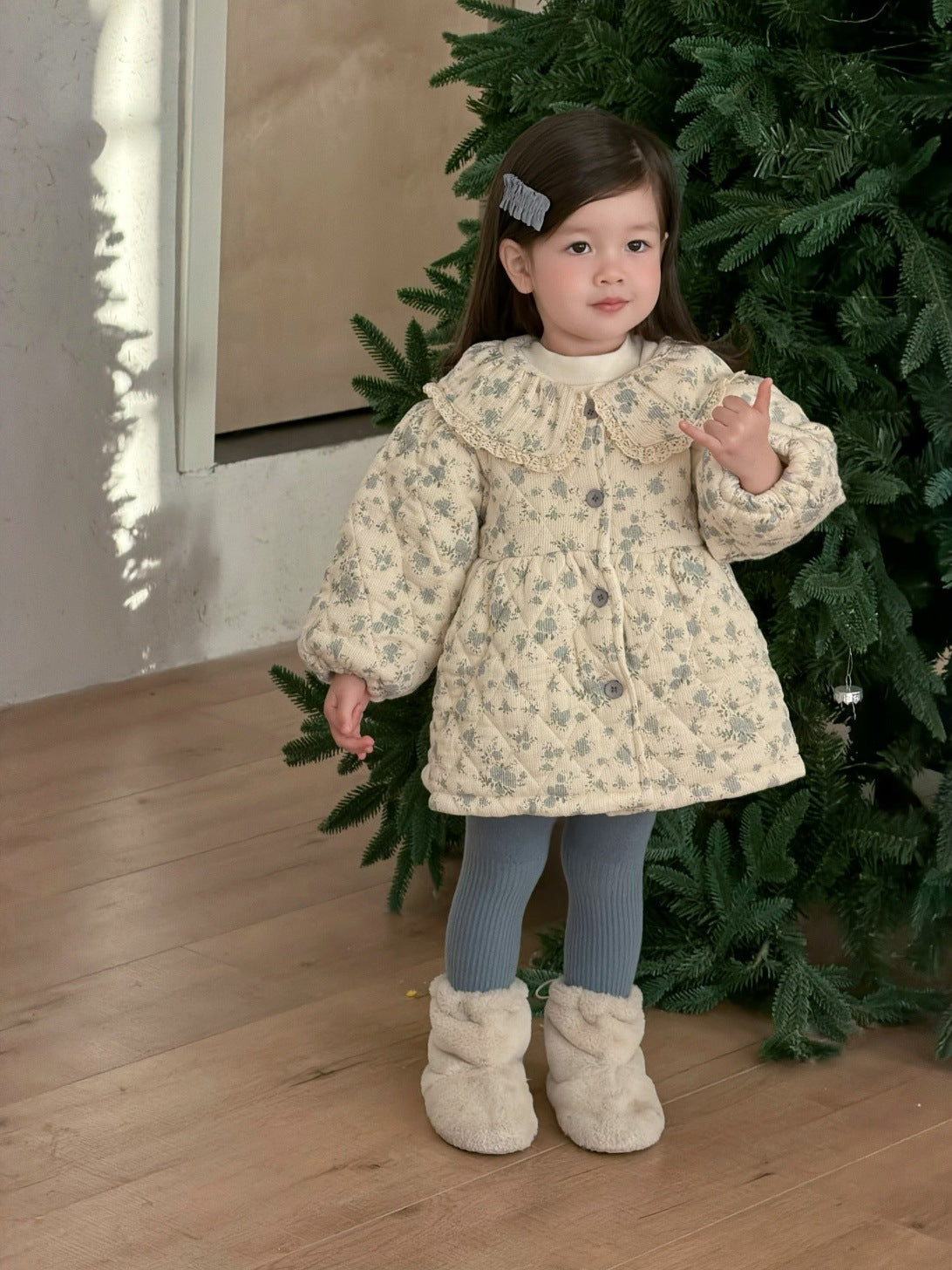 ショートコート・ジャケット・ジャンパー フリルビッグカラーAラインジャケット キルトコート【mh0011928】